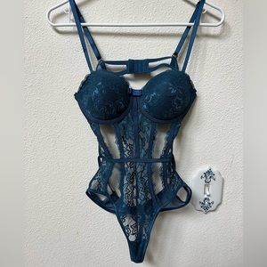 Turquoise Lingerie bodysuit